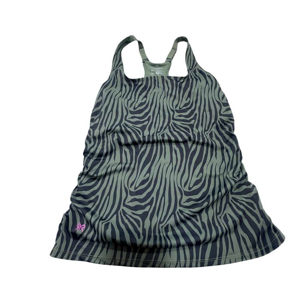 Ruby Ribbon Zebra Print Cami Tank Top Women‎ Size 42 Stretch Athleisure Indie